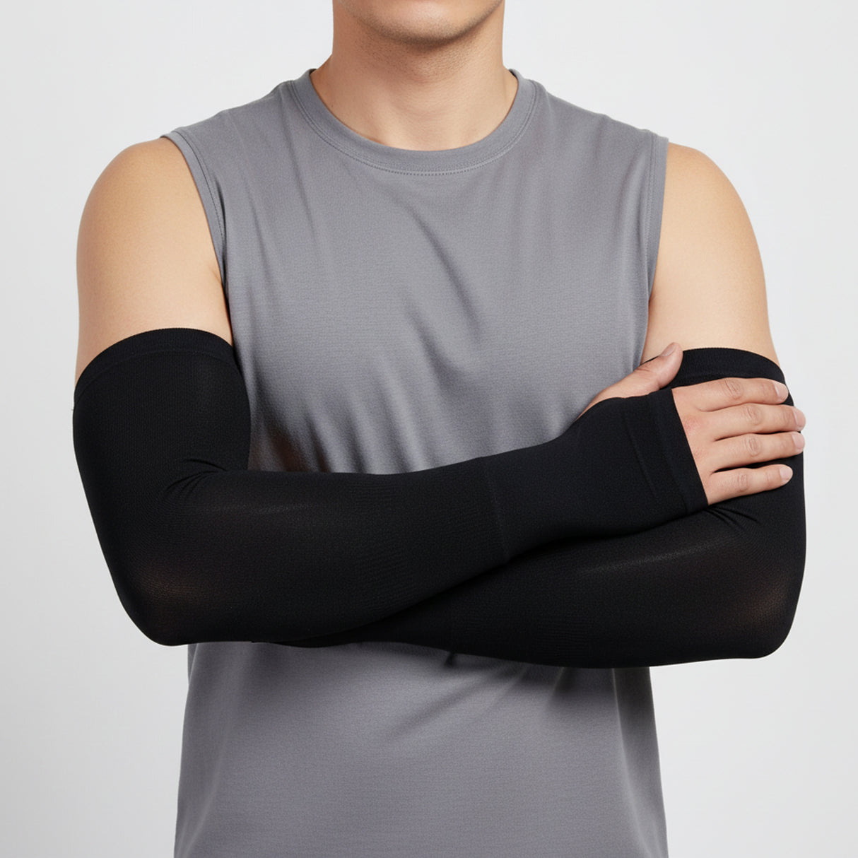 EverRide Arm Sleeves for Men & Women | Skin Fit | Thumb Hole | Free Size | UV Protection