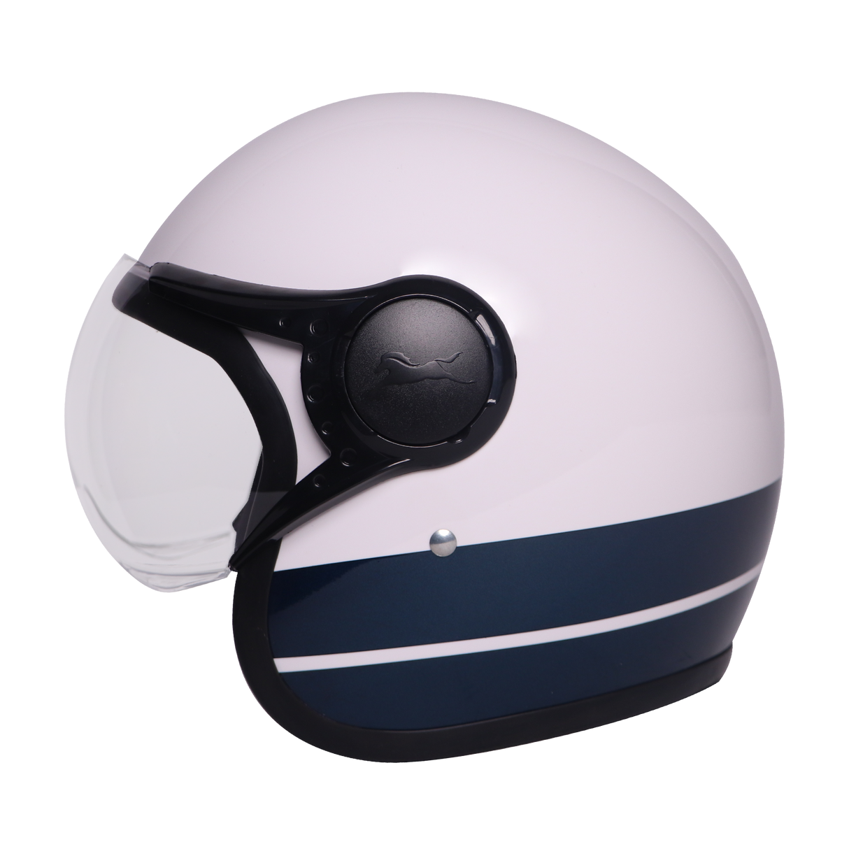 TVS J110 Half Face Helmet, Starlight Blue Gloss | Lightweight & Stylish