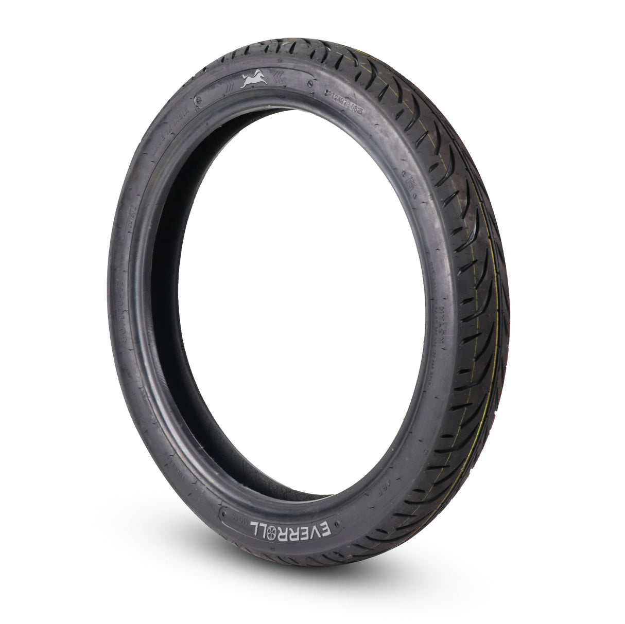 EverRoll Front Tubeless Nylon Tyre - 80/100-17 TL PM MC15 | Vehicle Compatibility - TVS Star City, City 125