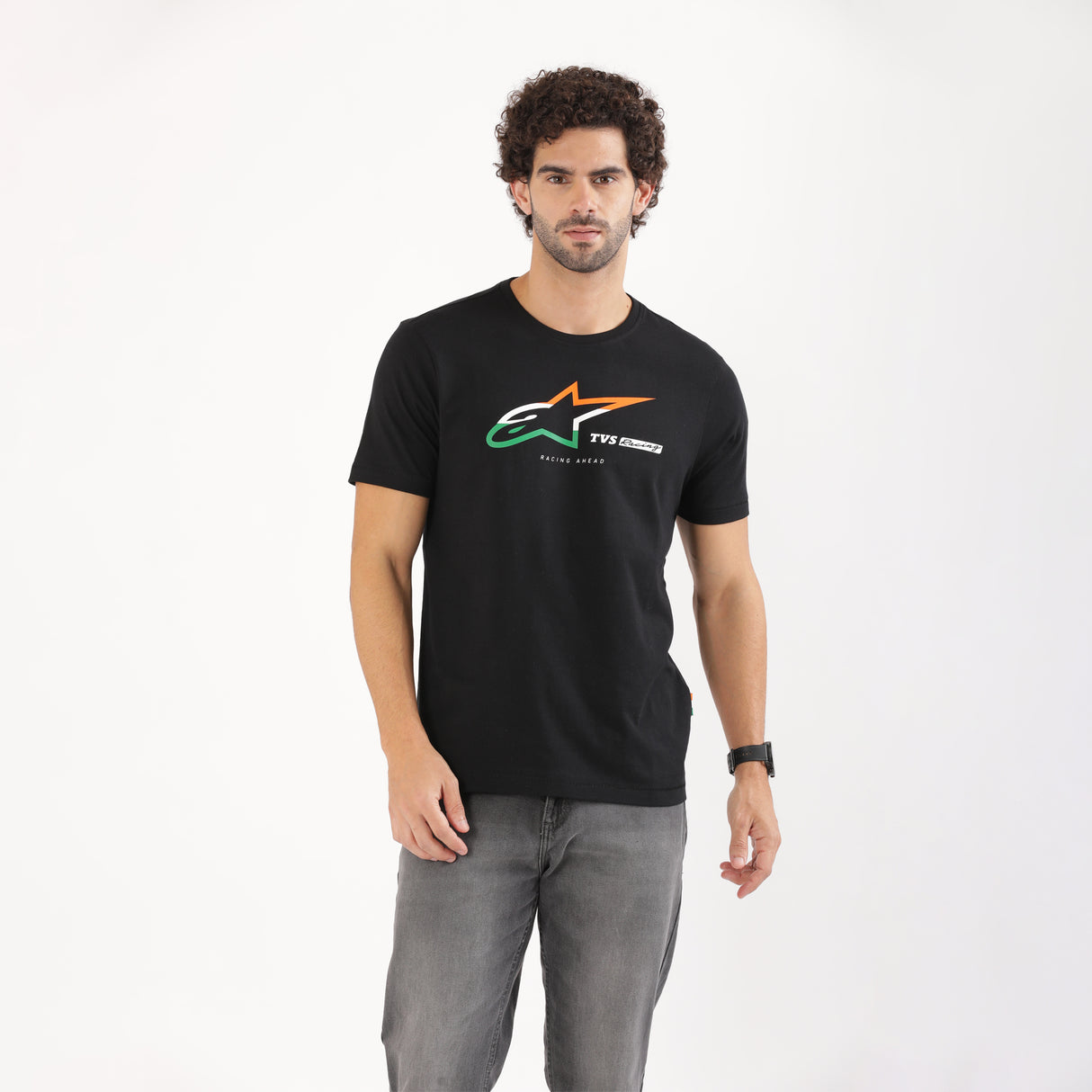 TVS Racing x Alpinestars Crew Neck T-Shirt | 100% Combed Cotton & Anti-Microbial