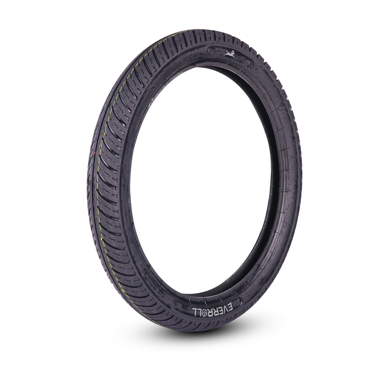 EverRoll Front Nylon Tyre with Tube - 2.75-18 TT PM MC27 | Vehicle Compatibility - TVS Radeon