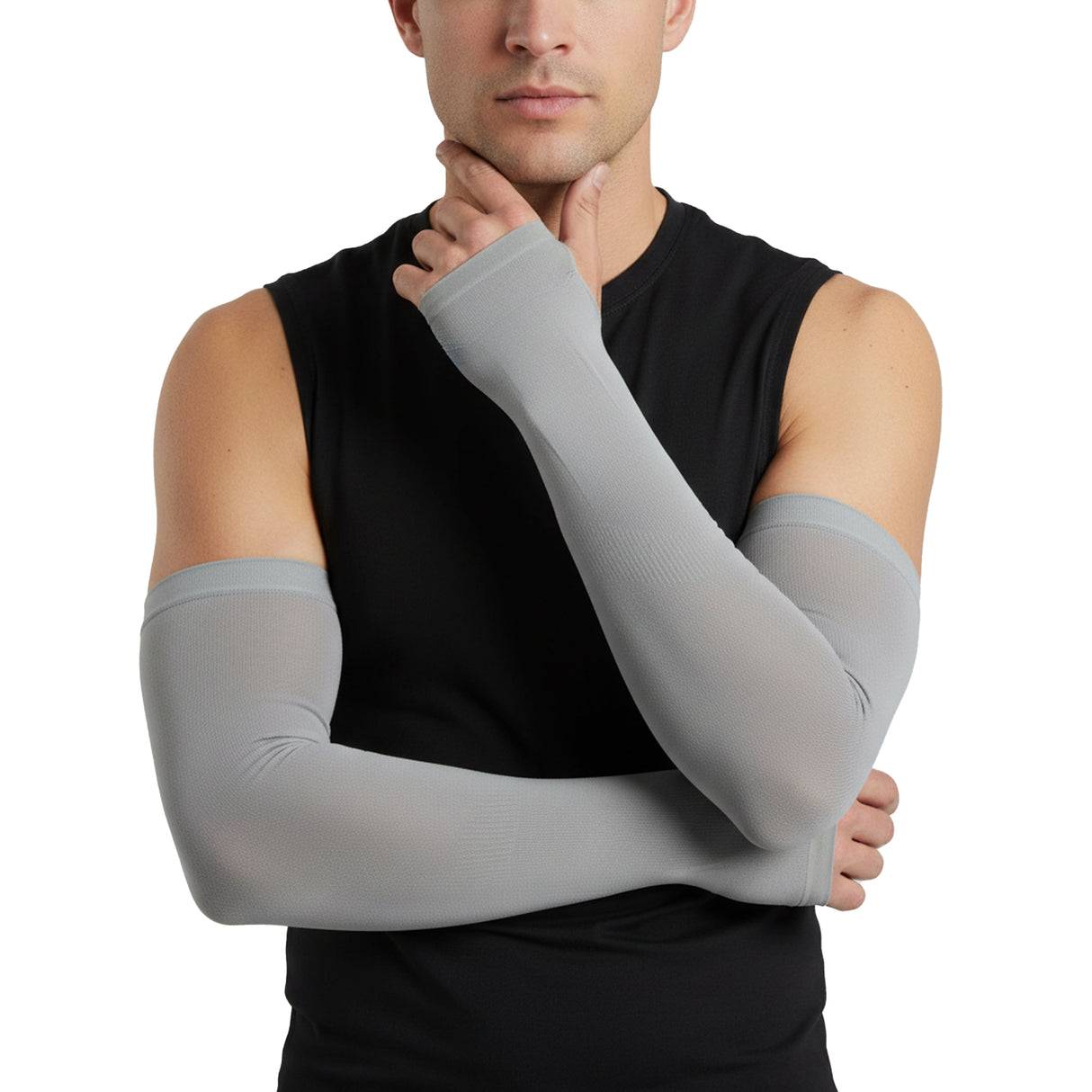 EverRide Arm Sleeves for Men & Women | Skin Fit | Thumb Hole | Free Size | UV Protection