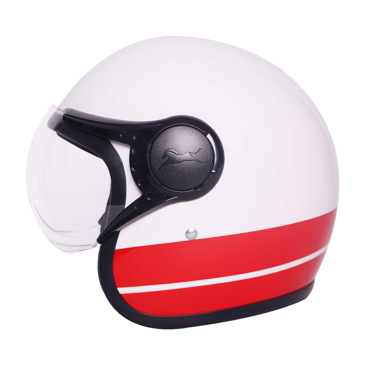 TVS J110 Half Face Helmet, Meteor Red Gloss | Lightweight & Stylish