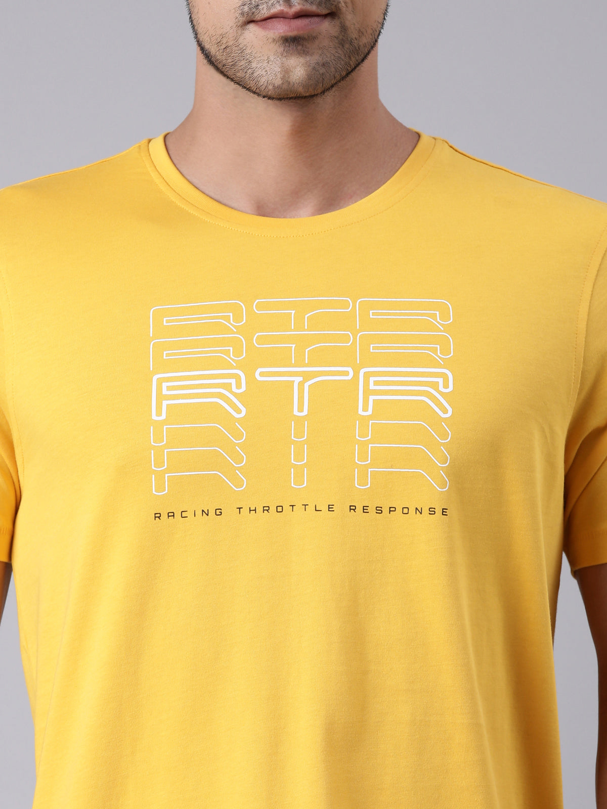 TVS Racing Fury Yellow RTR Crew Neck T-Shirt – 100% Cotton, HD Print Graphics