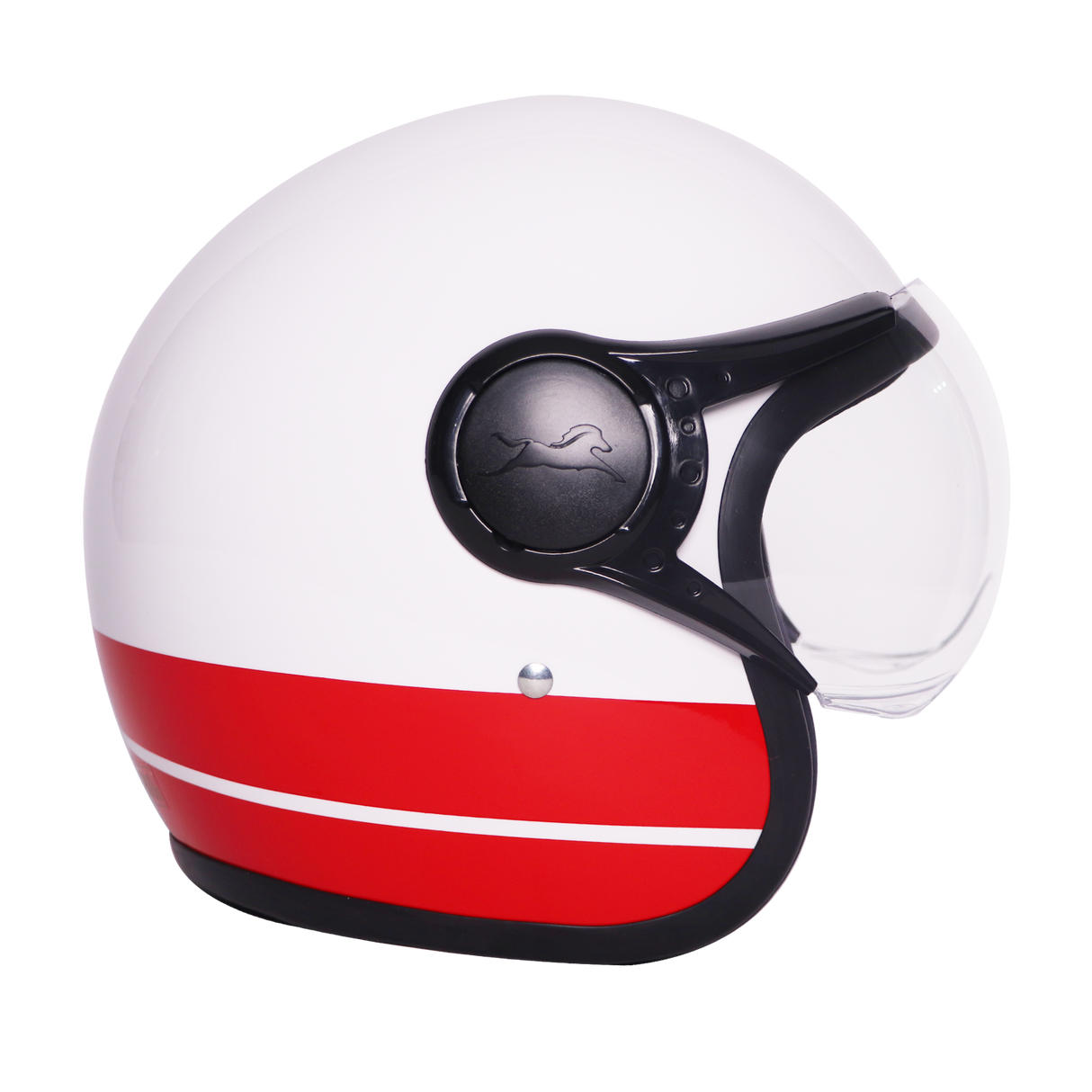 TVS J110 Half Face Helmet, Meteor Red Gloss | Lightweight & Stylish