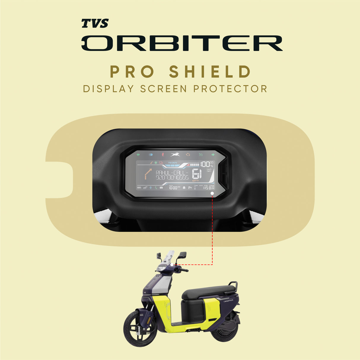 TVS Orbiter Pro Shield Display Screen Protector – Anti-Scratch, Clear & Durable