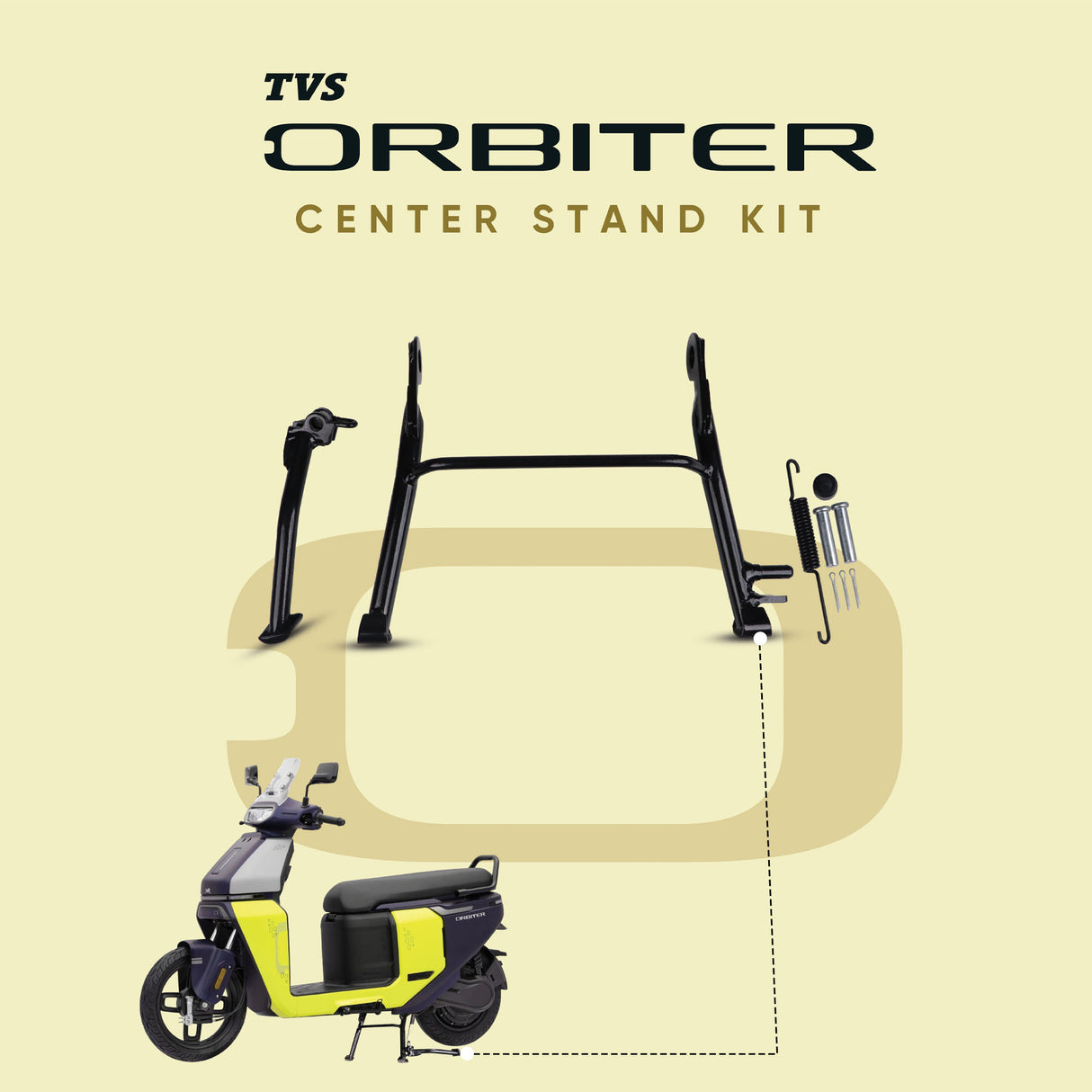 TVS Orbiter Center Stand Kit | Stable & Reliable Support, Color; Black