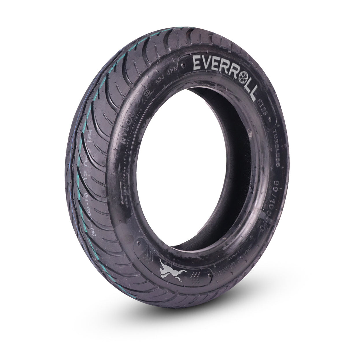 EverRoll Front and Rear Nylon Tubeless Tyre - 90/100-10 TL PM ST23 | Vehicle Compatibility - TVS Scooty Zest 110