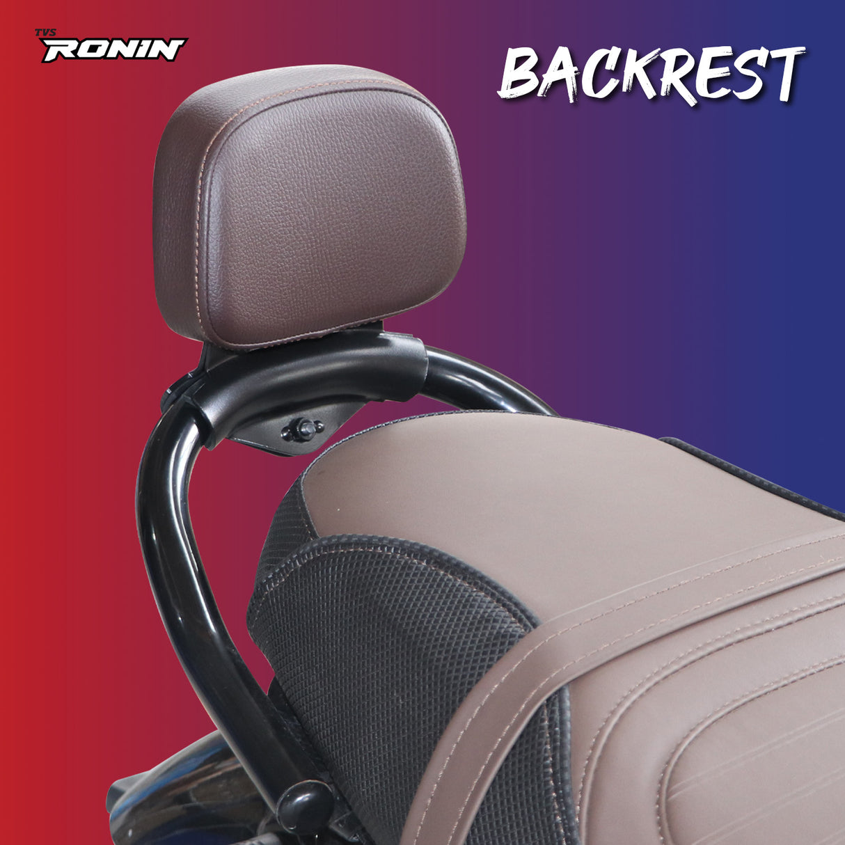 TVS Back Rest for RONIN – Comfort and Style for Long Rides