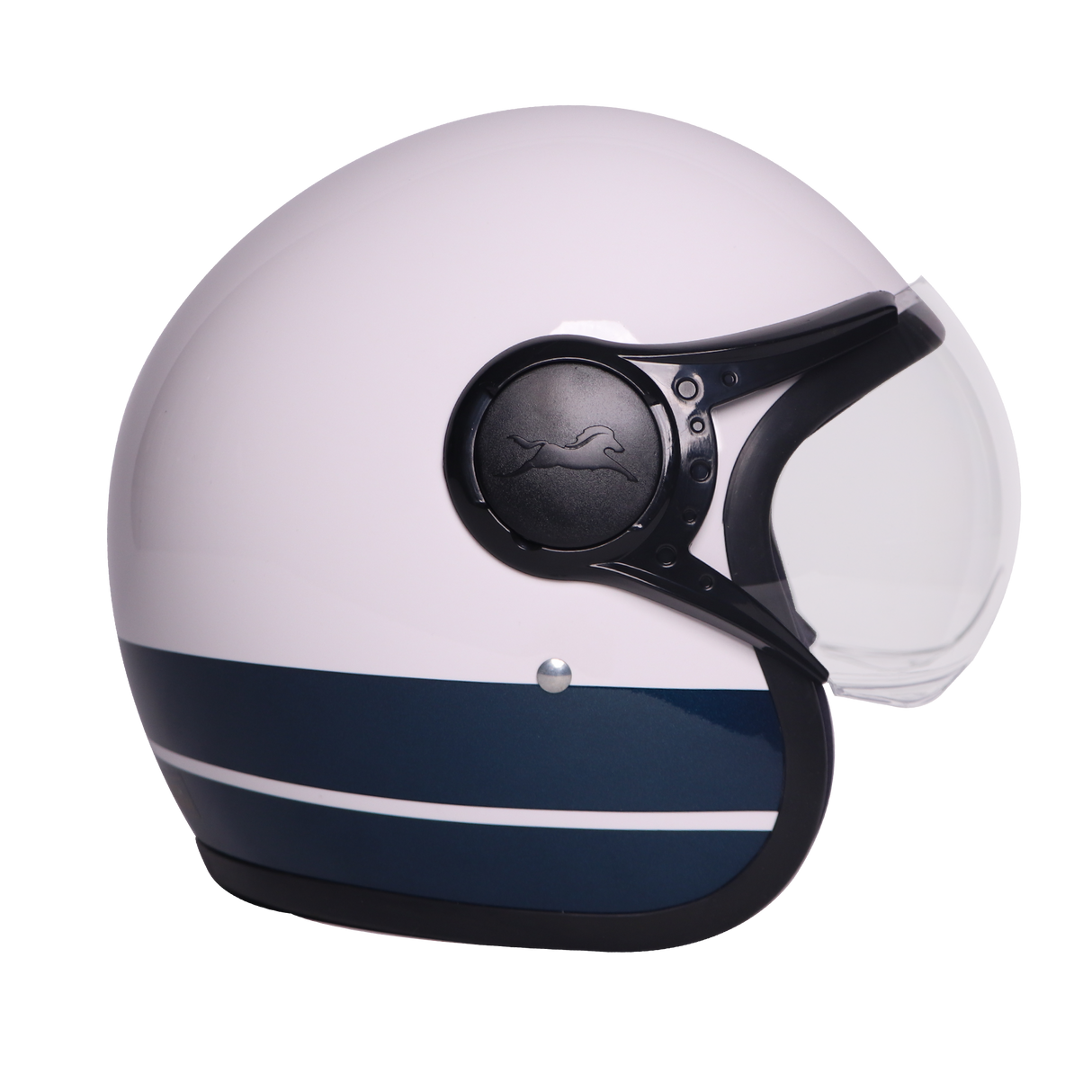TVS J110 Half Face Helmet, Starlight Blue Gloss | Lightweight & Stylish