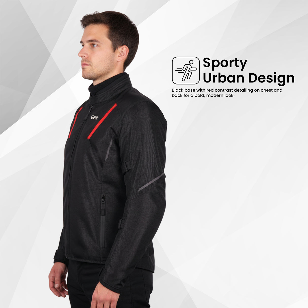 EverRide Urban Mesh Riding Jacket with CE Level 2 Protectors – 600D Heavy-Duty Fabric | Breathable & Durable Motorcycle Jacket