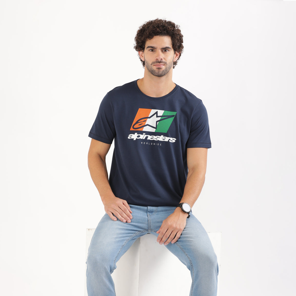 TVS Racing x Alpinestars Crew Neck T-Shirt | 100% Combed Cotton & Anti-Microbial