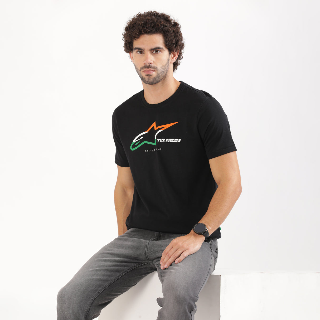 TVS Racing x Alpinestars Crew Neck T-Shirt | 100% Combed Cotton & Anti-Microbial