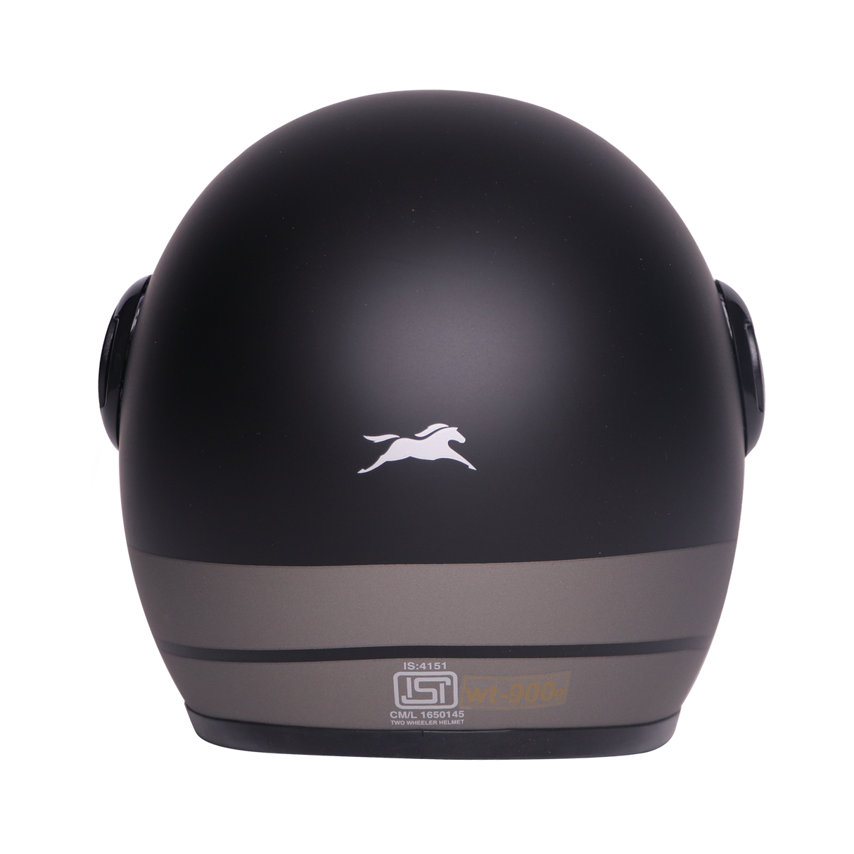 TVS J110 Half Face Helmet, Titanium Grey Matte | Lightweight & Stylish