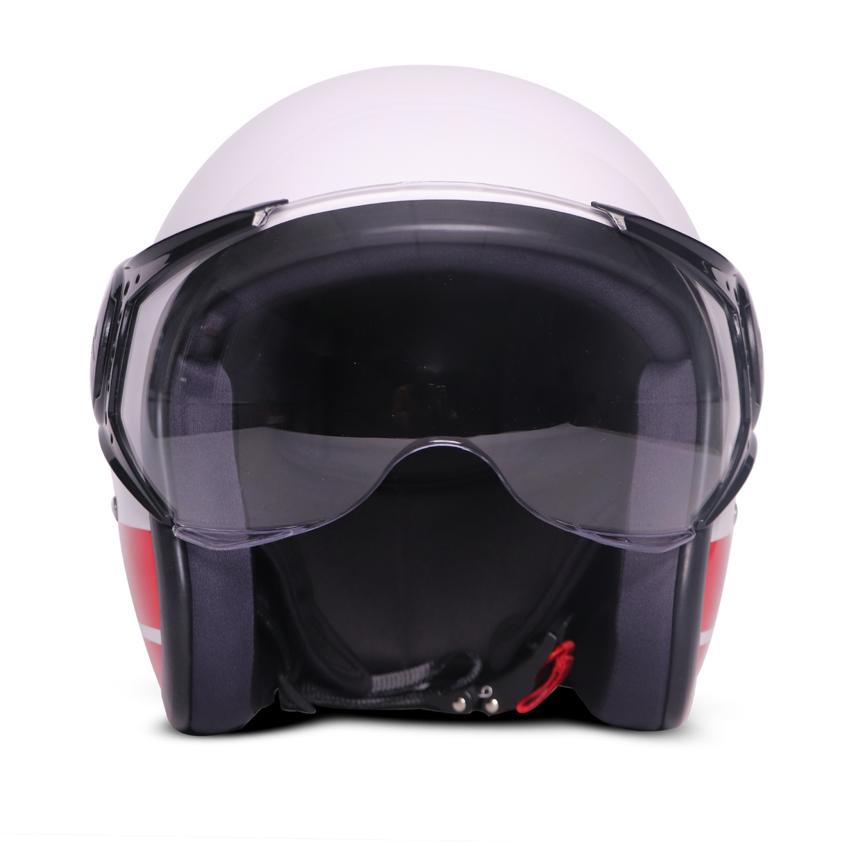 TVS J110 Half Face Helmet, Meteor Red Gloss | Lightweight & Stylish