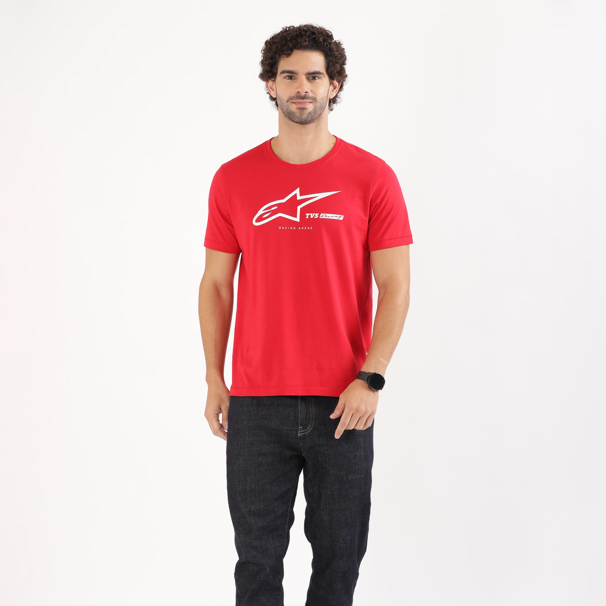 TVS Racing x Alpinestars Crew Neck T-Shirt | 100% Combed Cotton & Anti-Microbial