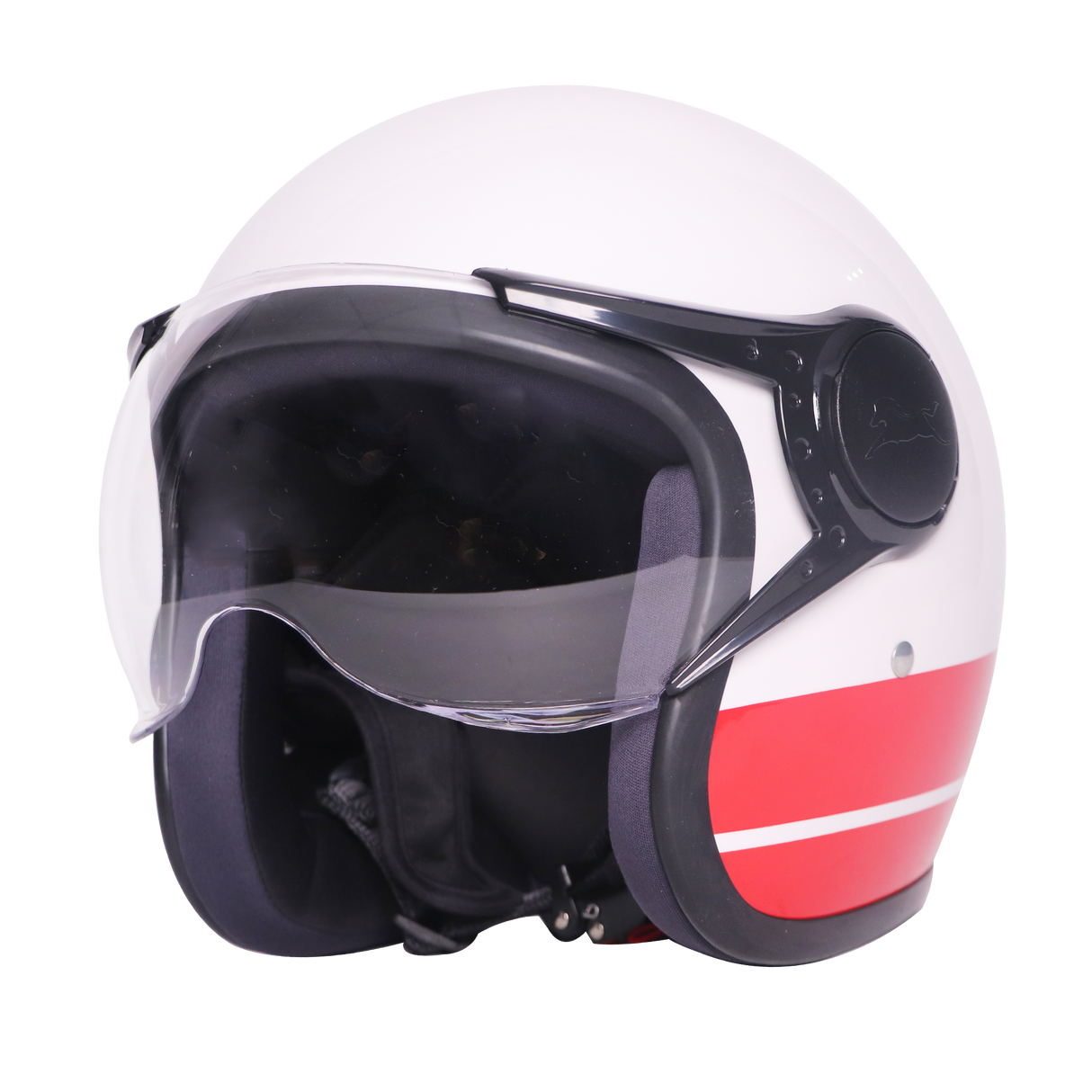 TVS J110 Half Face Helmet, Meteor Red Gloss | Lightweight & Stylish