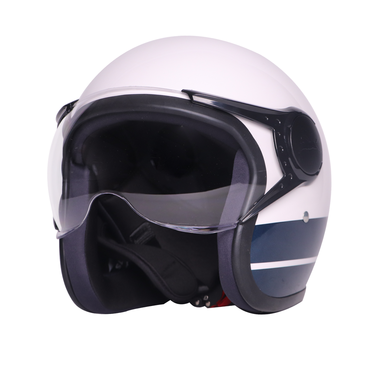 TVS J110 Half Face Helmet, Starlight Blue Gloss | Lightweight & Stylish