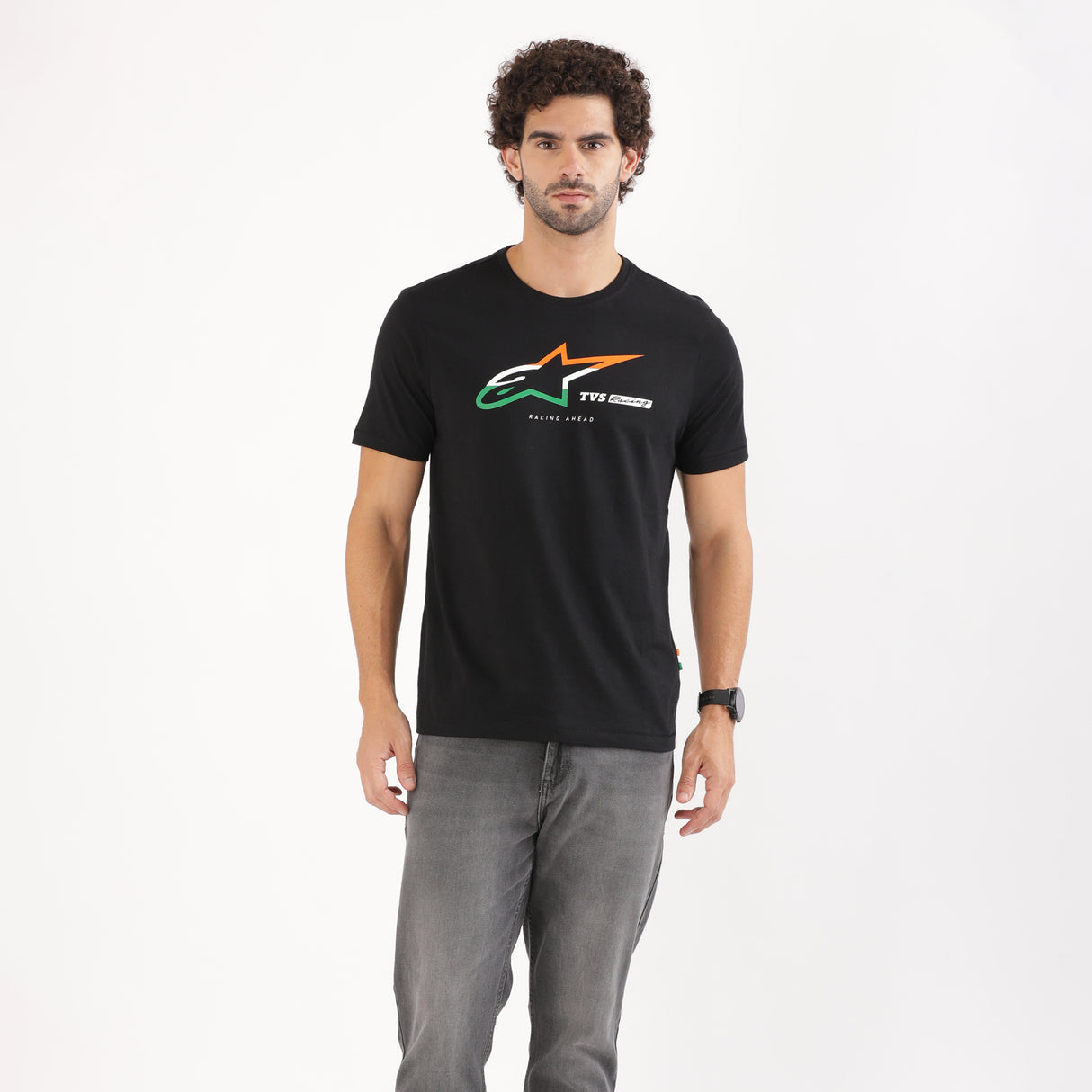 TVS Racing x Alpinestars Crew Neck T-Shirt | 100% Combed Cotton & Anti-Microbial