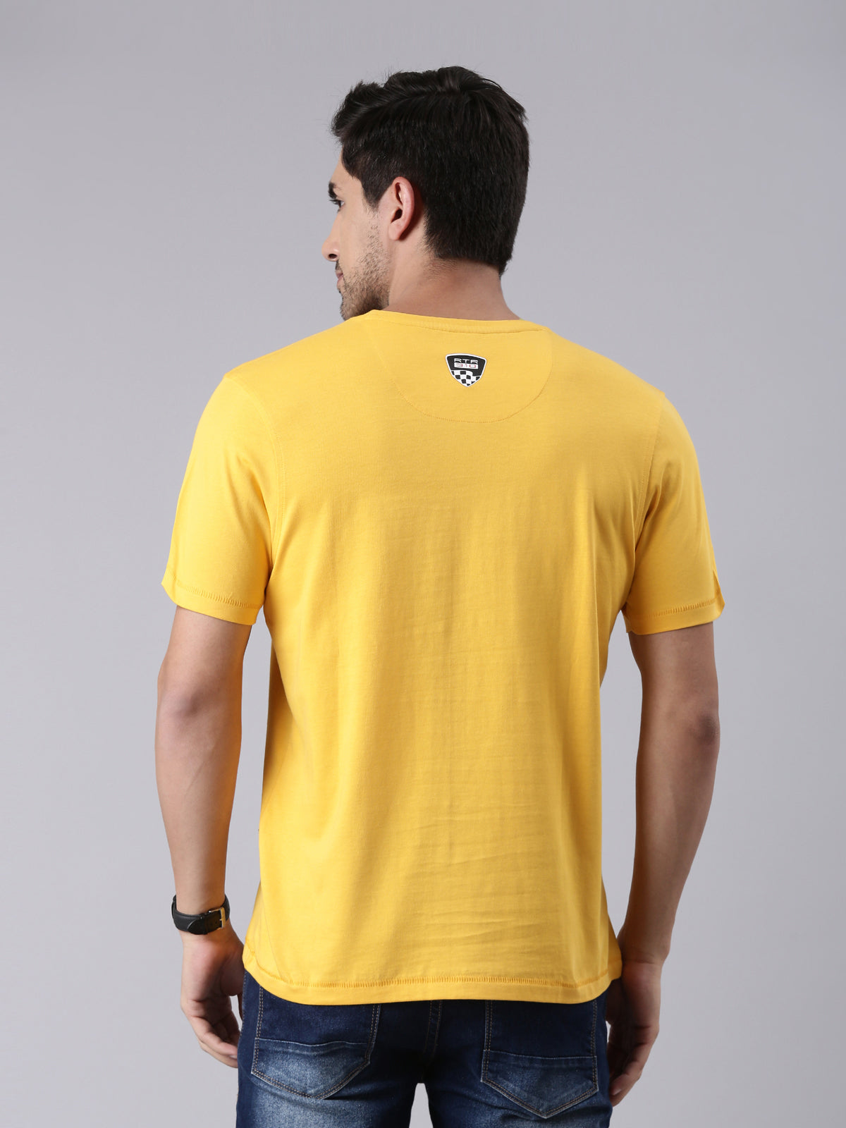 TVS Racing Fury Yellow RTR Crew Neck T-Shirt – 100% Cotton, HD Print Graphics