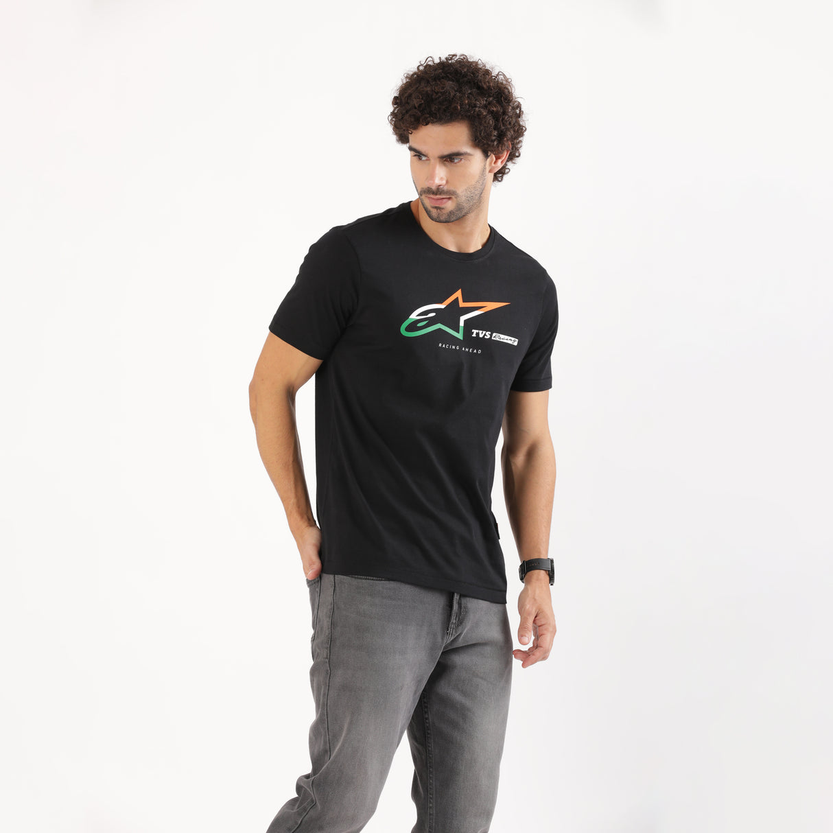 TVS Racing x Alpinestars Crew Neck T-Shirt | 100% Combed Cotton & Anti-Microbial