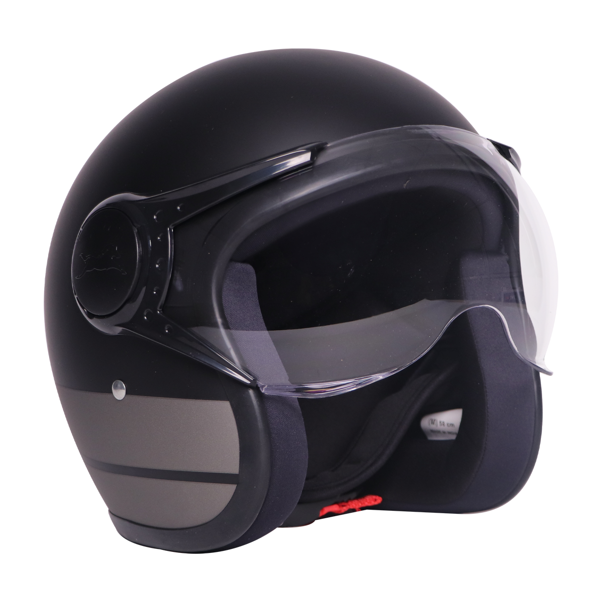 TVS J110 Half Face Helmet, Titanium Grey Matte | Lightweight & Stylish