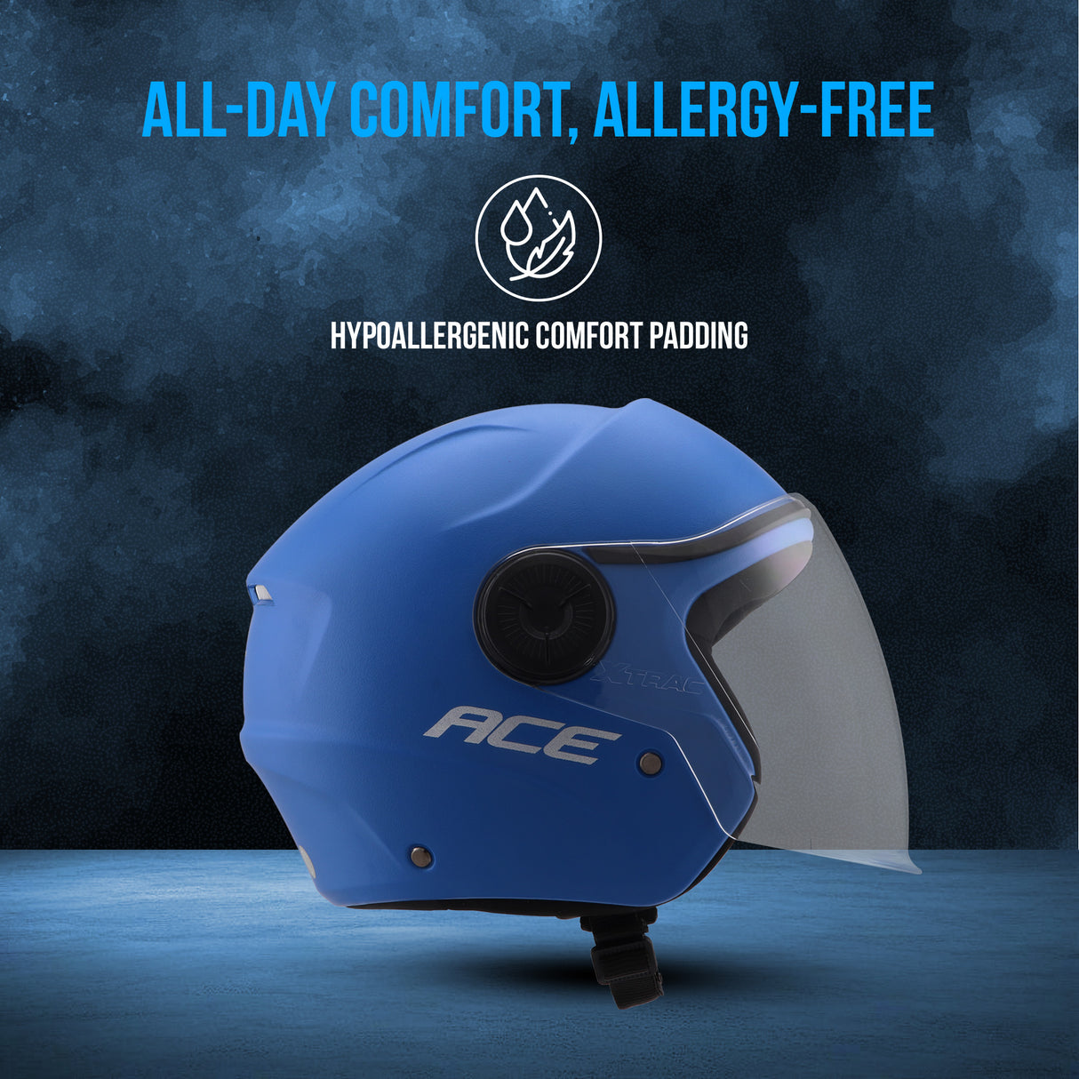 Xtrac Ace Half Face Helmet – ISI Certified Open Face Helmet for Men & Women