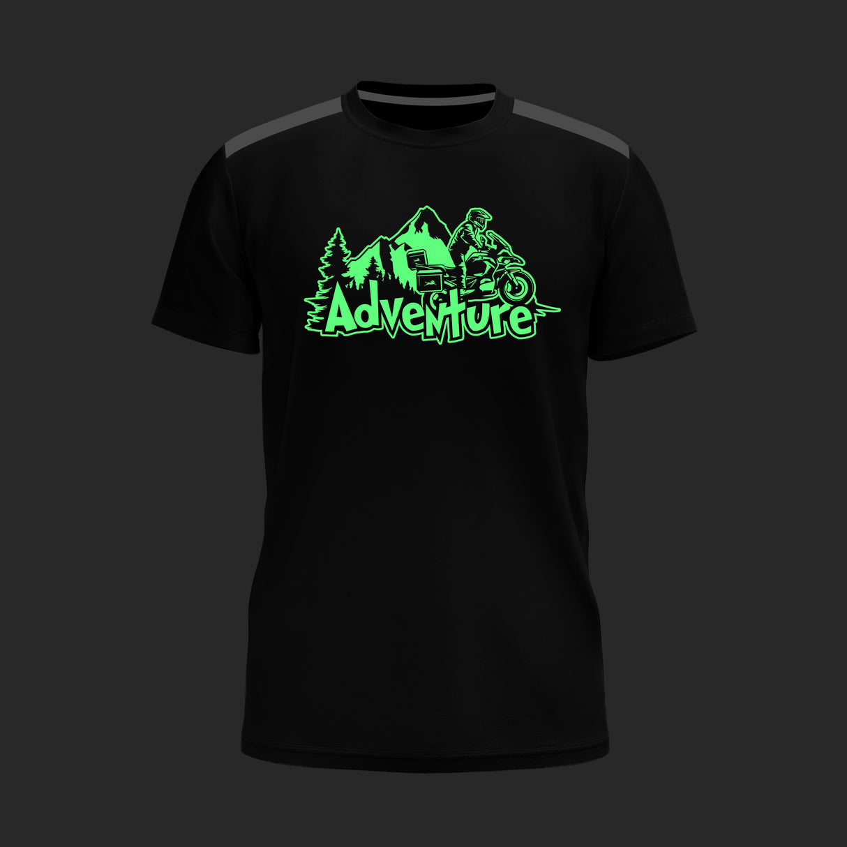 TVS Adventure Round Neck Cotton T Shirt | Glow in Dark