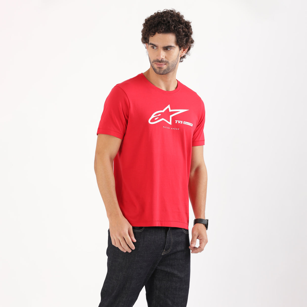 TVS Racing x Alpinestars Crew Neck T-Shirt | 100% Combed Cotton & Anti-Microbial