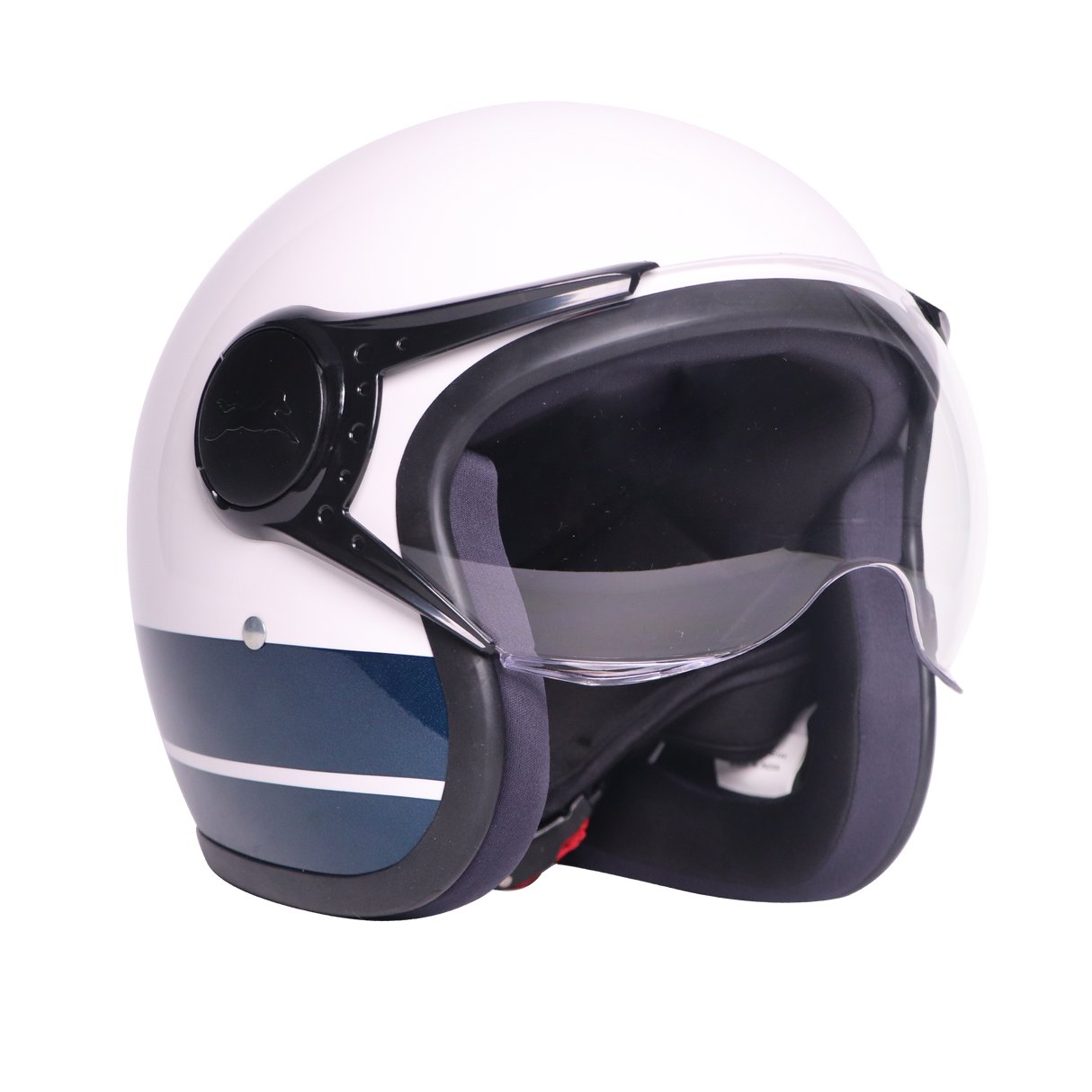 TVS J110 Half Face Helmet, Starlight Blue Gloss | Lightweight & Stylish