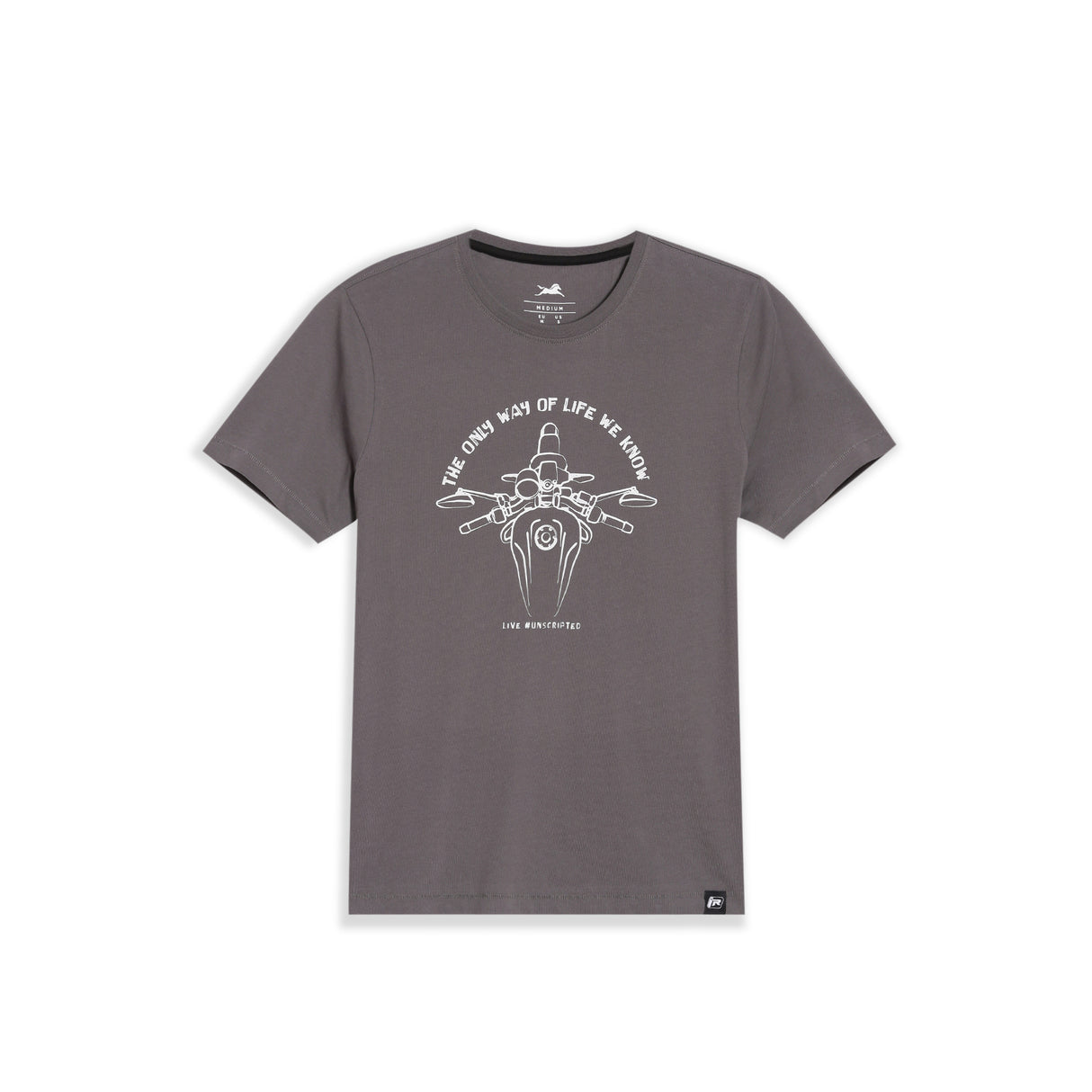 TVS Originals Collection Crew Neck T-Shirt – Bold Street Style, 100% Pure Cotton, Ultra-Soft Comfort, Breathable Anti-Odor Fabric, Skin-Friendly & Long-Lasting Durability for Riders