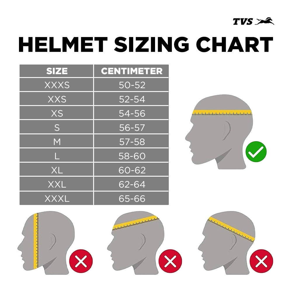 TVS ACE Open Face Unisex Helmet with Full Coverage Visor - ISI Certified