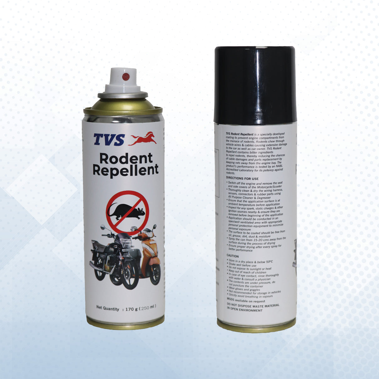 TVS Rodent Repellent VST Spray – 200 ml | Non-Toxic, Long-Lasting Protection for Motorcycles & Scooters