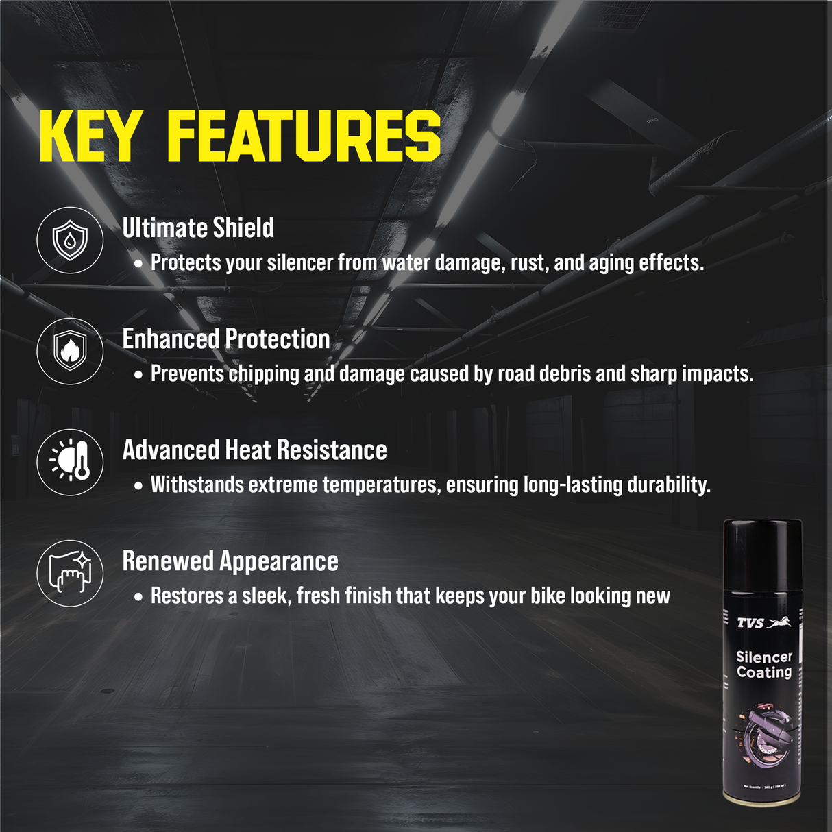 Premium TVS Silencer Coating - Ultimate Heat Shield & Long-Lasting Protection