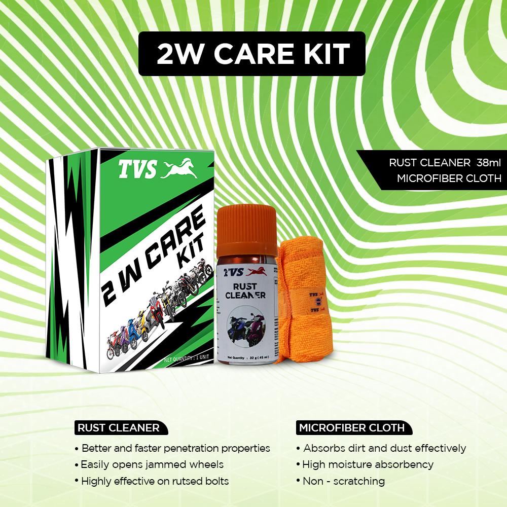 TVS Two-Wheeler Care Kit | Premium Cleaning, Polishing, and Maintenance Products