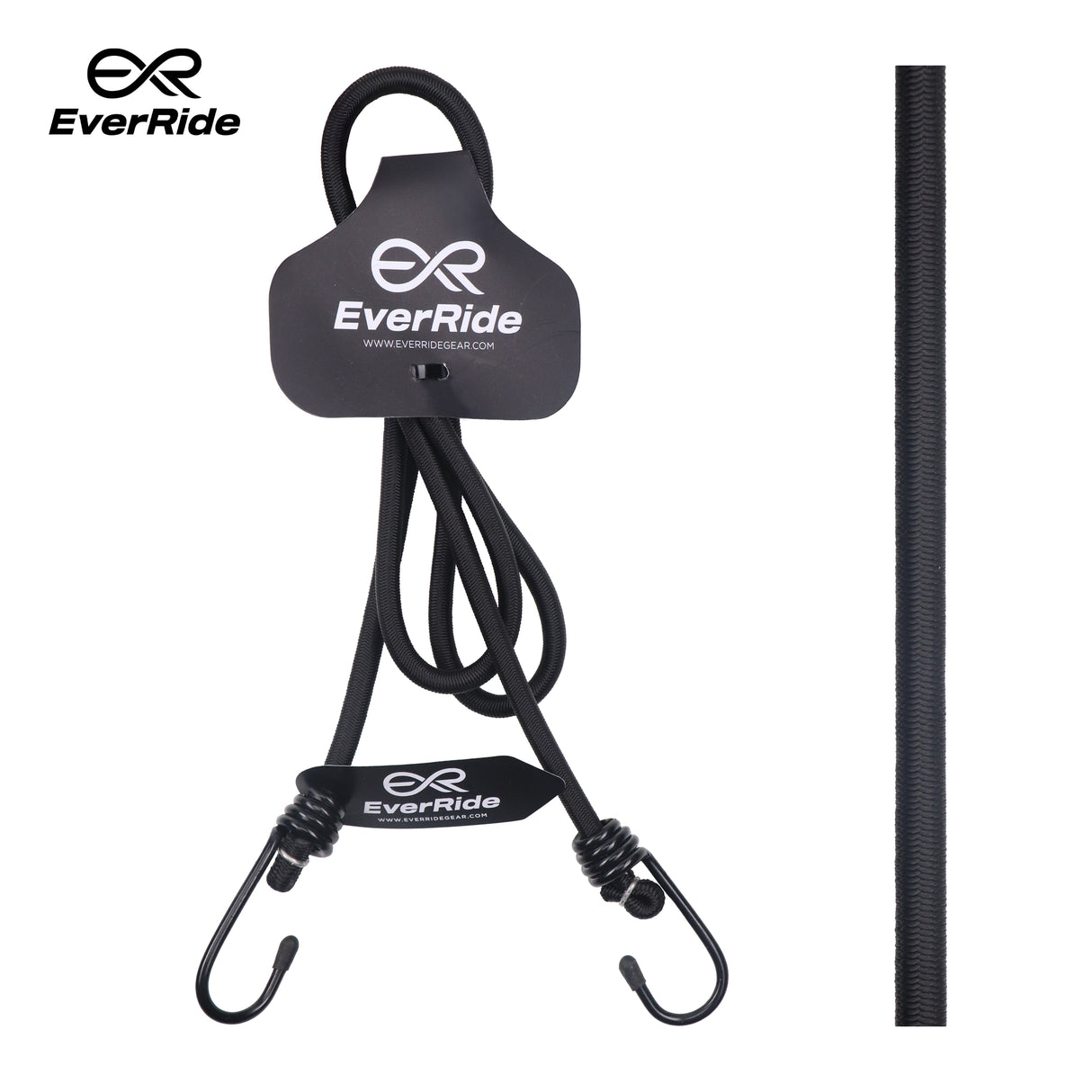 EverRide Heavy Duty Bungee Cord – 2 Feet | Color; Black