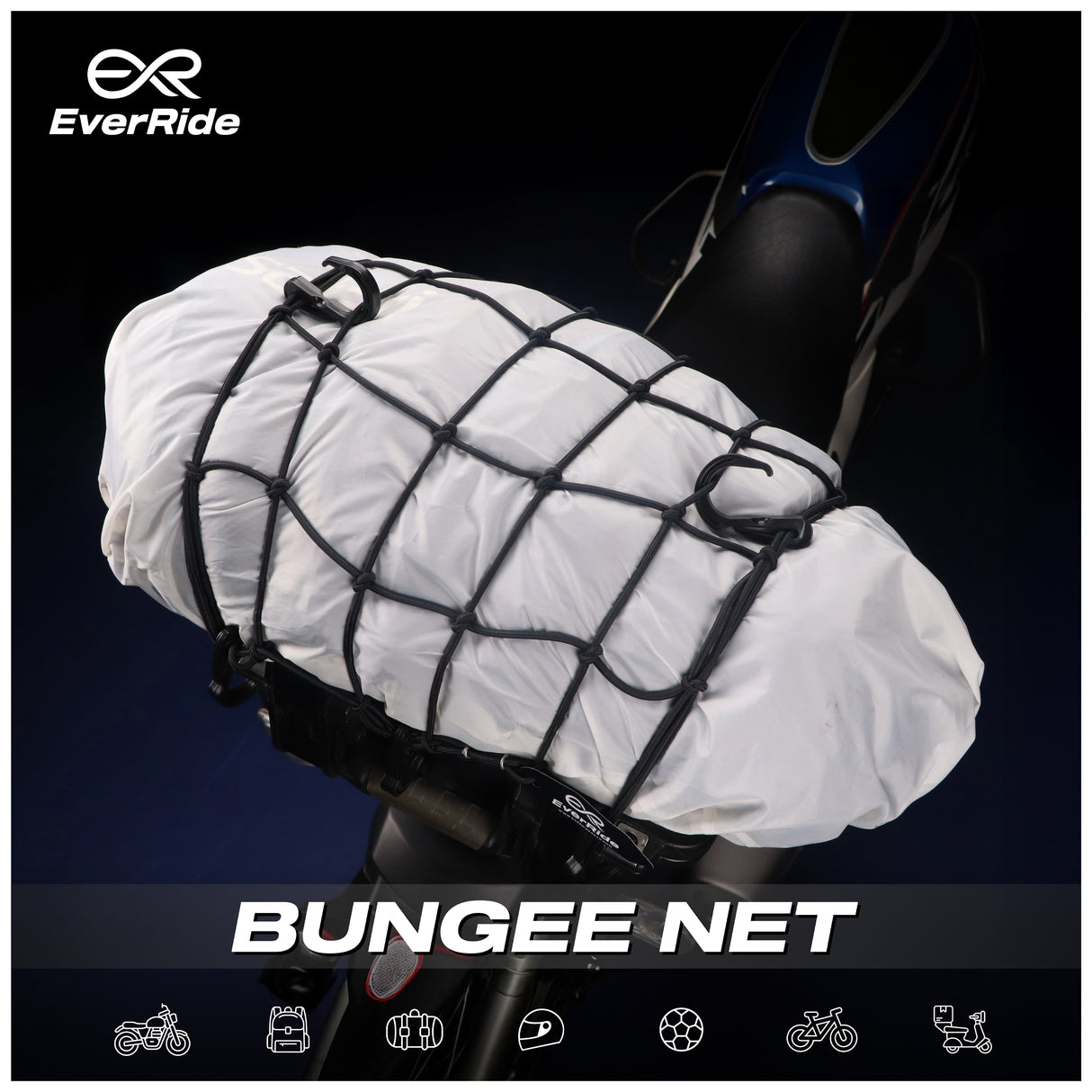 EverRide Elastic Bungee Net – Heavy-Duty Cargo Net for Secure Load and Luggage Storage