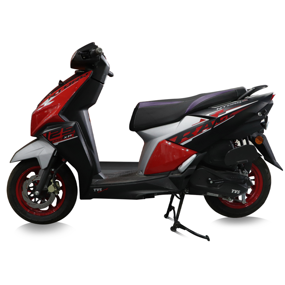 TVS Ntorq Seat Cover Black with Purple - Premium Protection and Comfort for Your Scooter