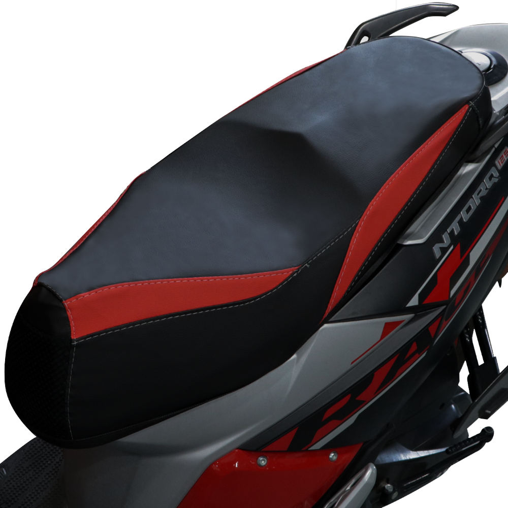 TVS Ntorq Seat Cover Black with Red – Durable, Weather-Resistant Protection & Comfort for Your Ride