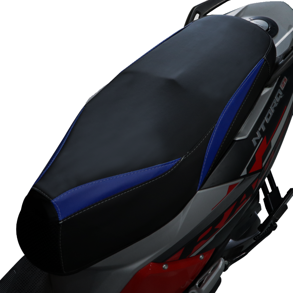 TVS Ntorq Seat Cover Black with Blue – Ultimate Comfort & Protection