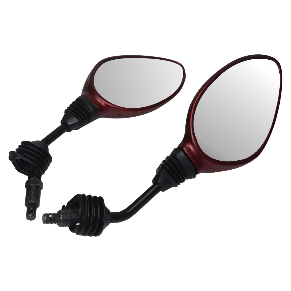 TVS Zest Mirror Set Matte Red - Durable & Adjustable for Safety