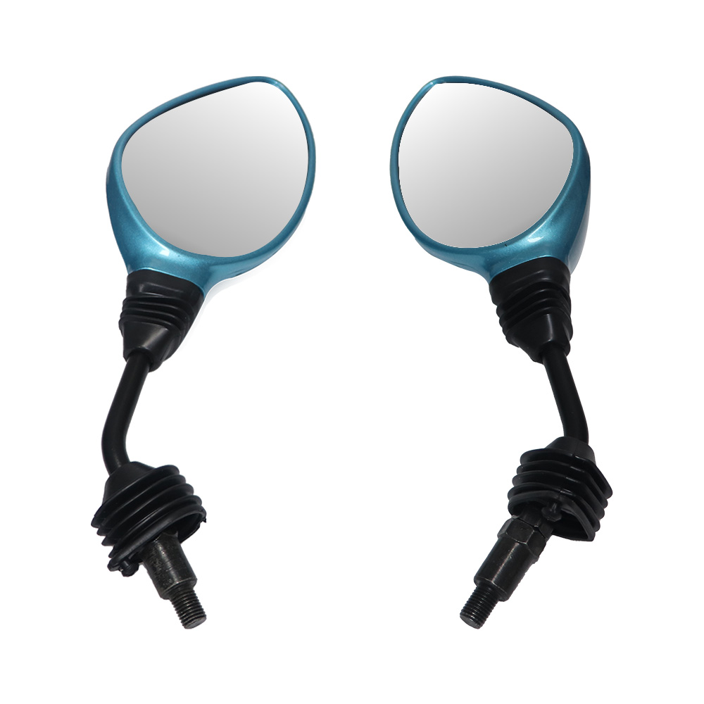 TVS Zest Mirror Set - Matte Turquoise Blue, Durable & Adjustable