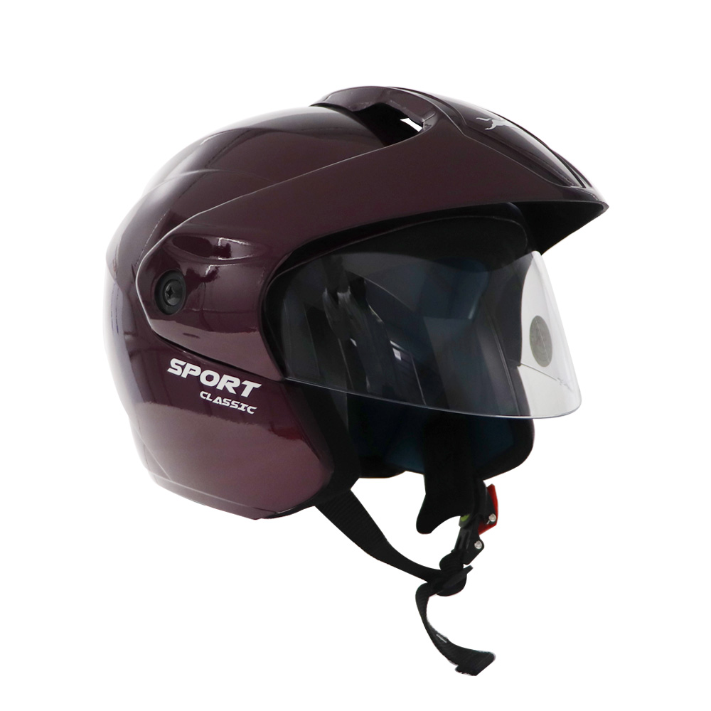 TVS Helmet Half Face Purple - Premium Safety and Stylish Design