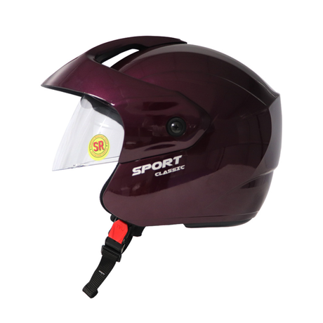 TVS Helmet Half Face Purple - Premium Safety and Stylish Design