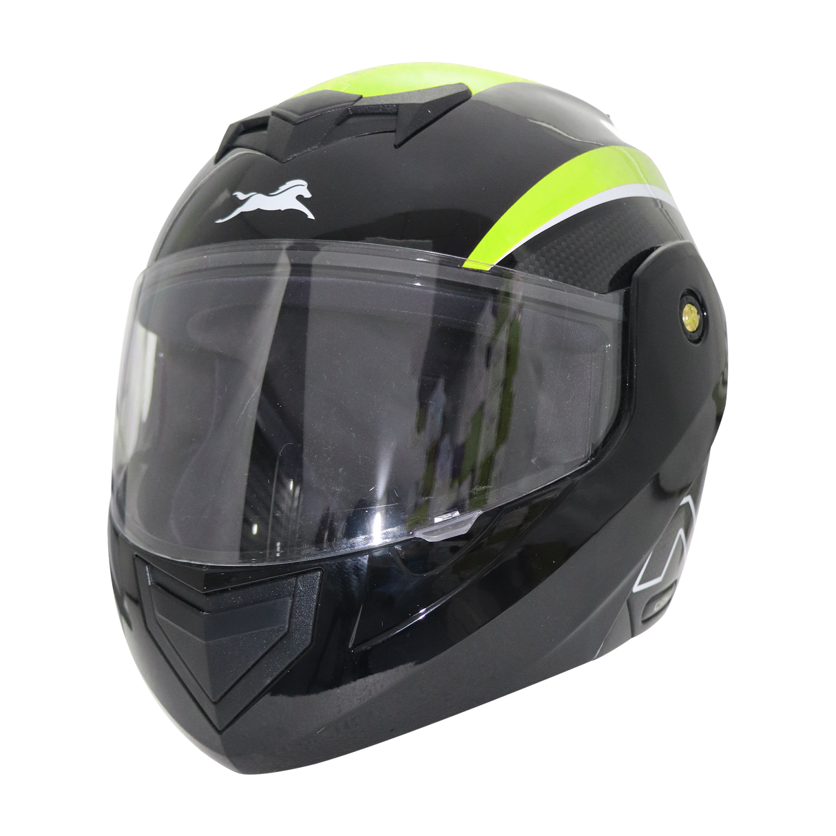 TVS Ntorq Flip-up Helmet (Neon & Black) - ISI Certified, High Impact Protection, and Ultra-Wide Visor
