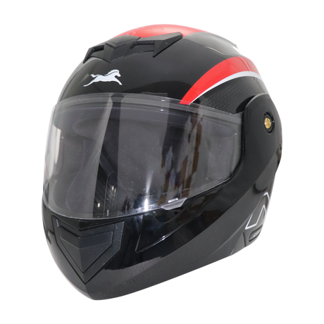 TVS Ntorq Edition Flip Up Helmet (Black Red) - Safety Meets Style