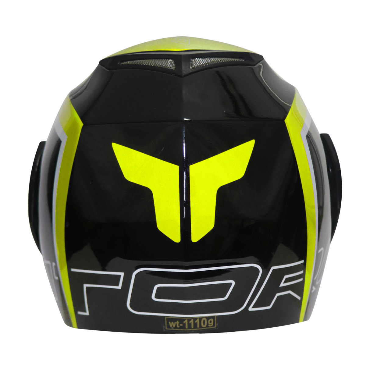 TVS Ntorq Flip-up Helmet (Neon & Black) - ISI Certified, High Impact Protection, and Ultra-Wide Visor