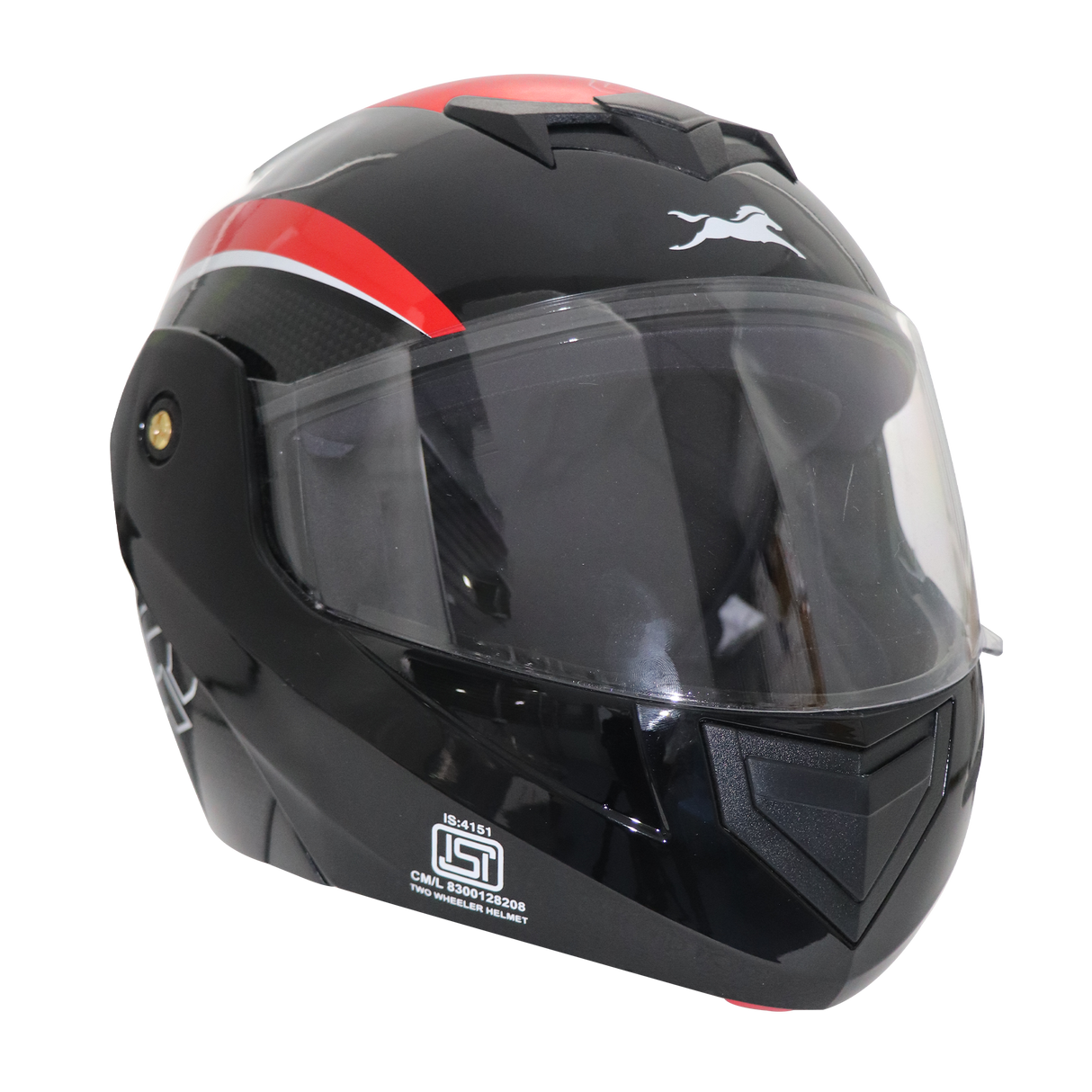TVS Ntorq Edition Flip Up Helmet (Black Red) - Safety Meets Style