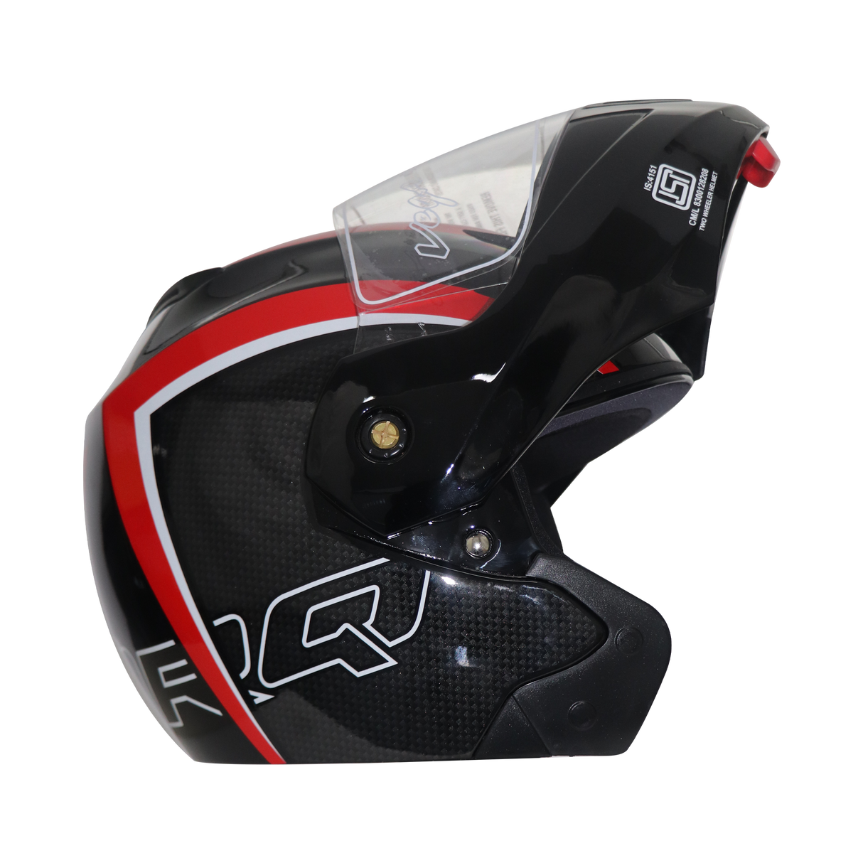 TVS Ntorq Edition Flip Up Helmet (Black Red) - Safety Meets Style