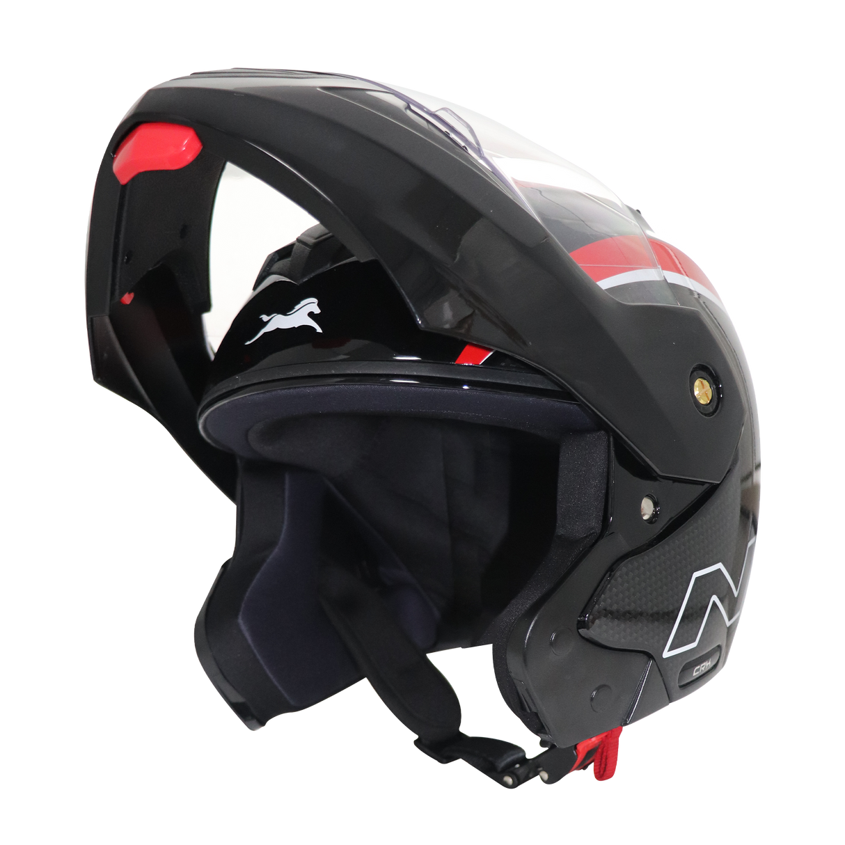TVS Ntorq Edition Flip Up Helmet (Black Red) - Safety Meets Style